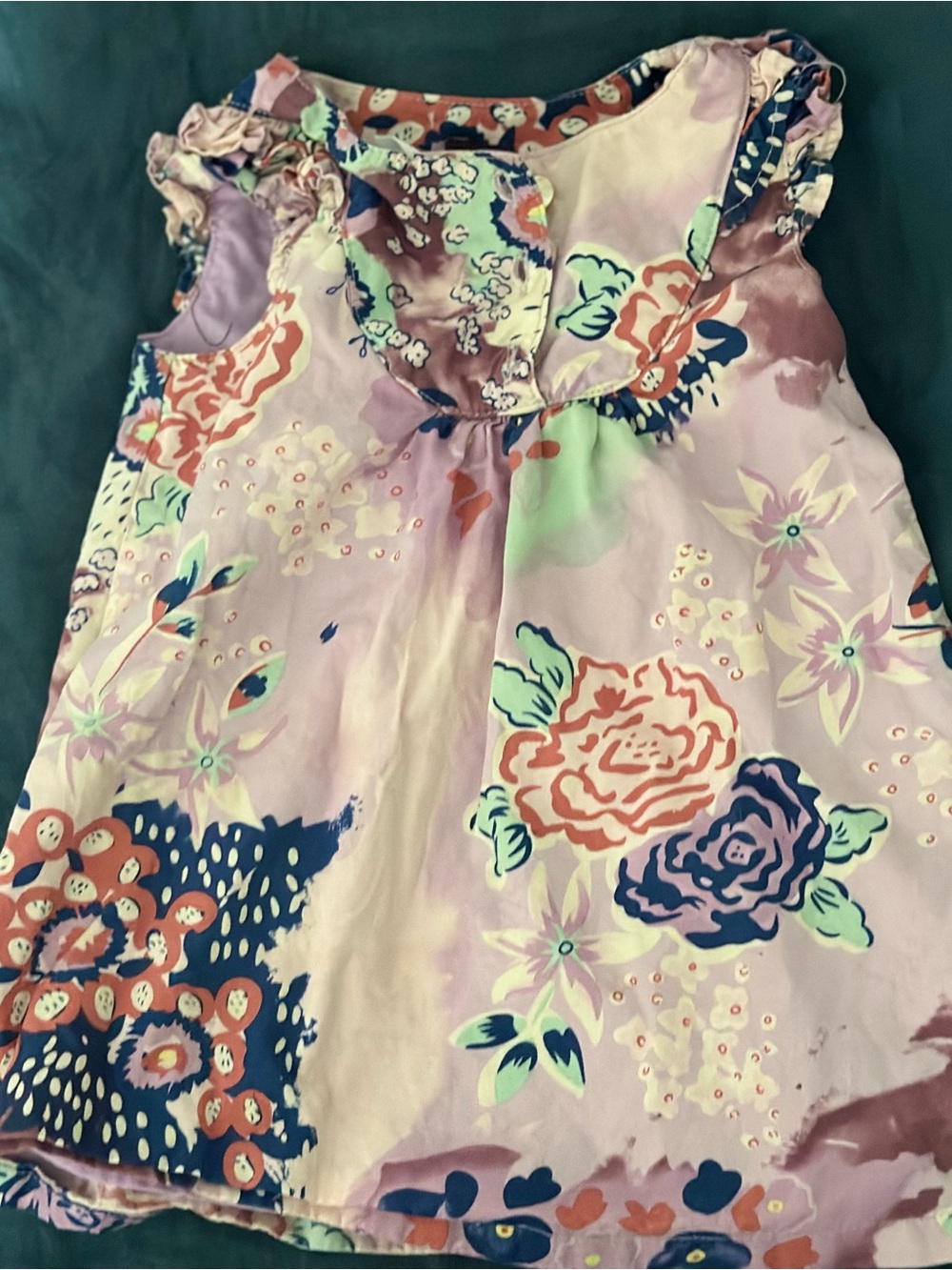 Tea Girls' Floral dress - Lavender Multi